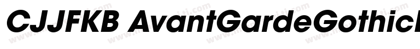 CJJFKB AvantGardeGothicItcT Bold字体转换